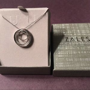 Zales 925 silver 3 circle necklace 18" chain